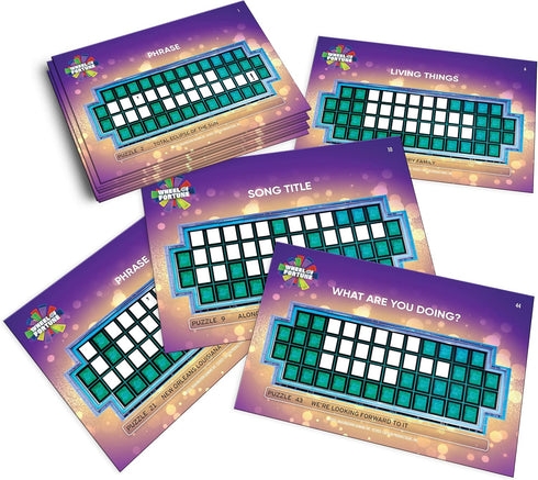 WHEEL of FORTUNE Deluxe JUMBO Card Game, Play America’s Game at Home with Friends and Family, Spin The Wheel, Solve a Puzzle, Win! Home Entertainm...