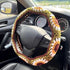 Crochet Steering Wheel Cover Set,Cute Car Steering Wheel Cover Boho 14-15in,Handmade Sunflower Granny Square Pattern Gift for Women Car Accessorie...