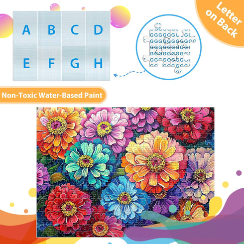 500 Piece Puzzle for Adults Puzzle Flowers, Recycled Cardboar Jigsaw Puzzles 500 Pieces Children Elderly, Family Activity Game Great Gift for Mom ...