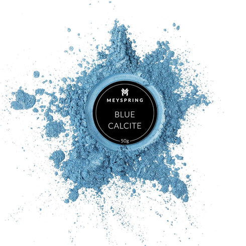 MEYSPRING Blue Calcite - Two Tone Blue Mica Powder for Epoxy Resin - Pigment Powder for Resin Art - Resin Supplies - Pigment Powder Blue - Color S...