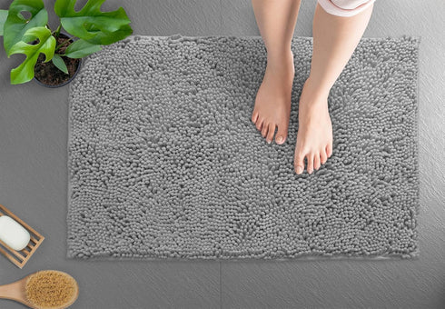 LuxUrux Bath Mat, Extra-Soft Plush Non-Slip Bathroom Rug, Luxury Chenille Microfiber Material, Super Absorbent Shaggy Bath Rug. Machine Wash & Dry...
