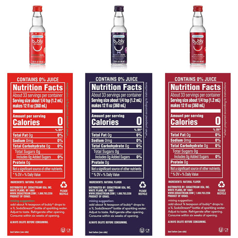 sodastream bubly Drops 3 Flavor Berry Bliss Variety, 4 Fl Oz...