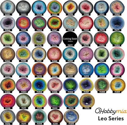 Leo Multicolored/Rainbow Fancy Cake Yarn - 250gr, 1000m/1094yds - 55% Cotton & 45% Polyacrylic - S.Fine (1) - for All Seasons Usage Crochet & Knit...