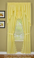 Today's Curtain, Orleans Scallop Curtain, Buttercup 45" Panel Pair and Tieback,4-Piece-Set, 60" W x 45" L, Buttercup...