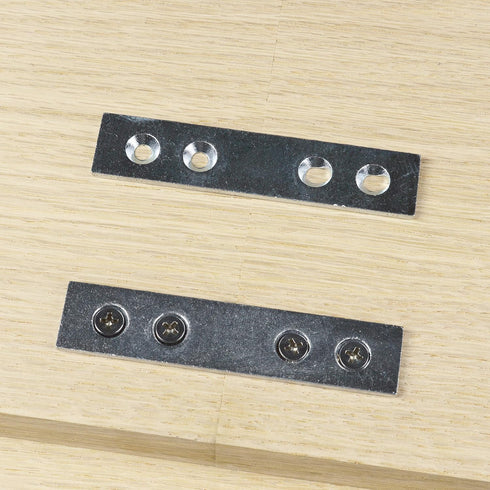 Pack of 8 | Clamping Mending Plate | Straight Steel Bracket Brace Repair Tabletop, Panel Connector | Galvanized Wood Table Top, Leg, Connecting | ...
