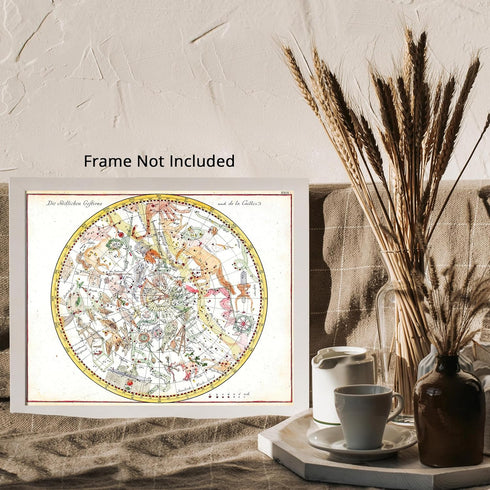 Posterizer 1 pcs-The Southern Stars- Barry Lawrence Antique Celestial Maps-Astrology & Zodiac Art-Astronomy & Celestial Art-Gift for Steampunk and...