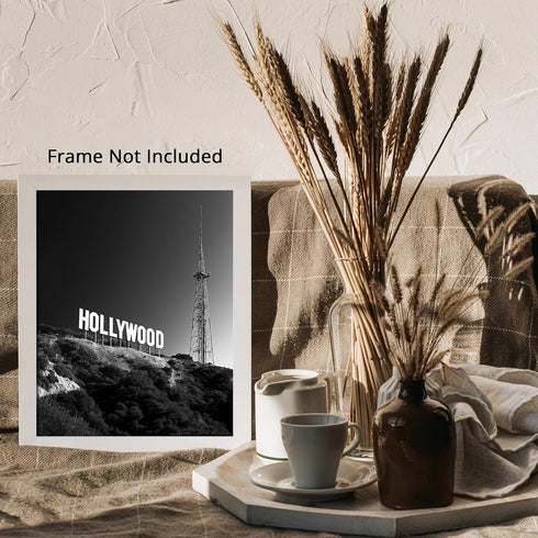 Posterizer 1 pcs-the iconic Hollywood sign-United States inspired photo-Adventure Wall Art-Photography Art- Gift for Men Women Entrepreneur Teens-...