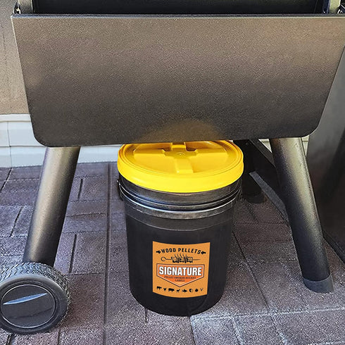 Smoker Grill Pellet Label Stickers, for Wood Pellet Storage Containers, Pasted on Pellet Storage Bucket for Easy Identification of Pellets of Diff...