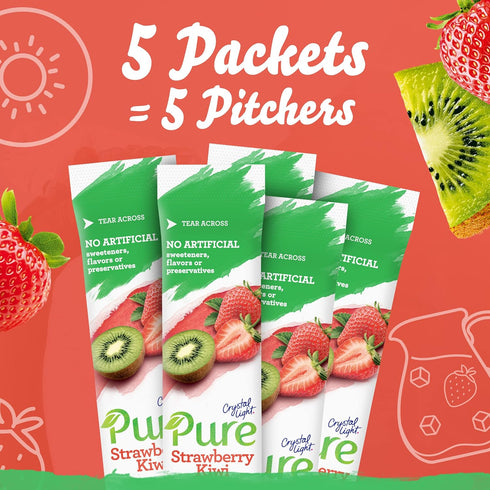 Crystal Light Pure Strawberry Kiwi Drink Mix (5 Pitcher Packets)...