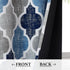 Beauoop Lattice Blackout Window Valance Curtain Panels Thermal Insulated Noise Reduction Drapes for Kitchen Cafe Living Room Quatrefoil Window Tre...