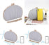 Women Mini Pleated Seashell Evening Clutch Handbag Chain Strap Cross-body Bag...