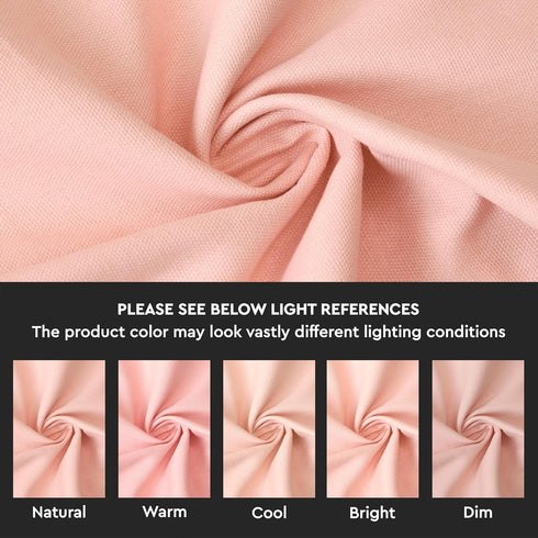Encasa Cotton Cloth Napkins | Set of 12 | Size 17"x17" | Peach Solid Color | Machine Washable...