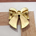 Baroque Vintage Imitated Pearl Hemmed Gold Metallic Bow Brooch Pin Costume Jewelry...
