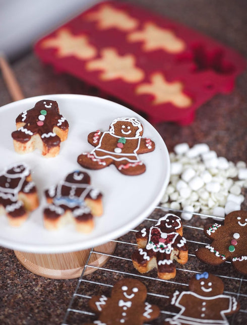 Handstand Kitchen Gingerbread Man 3-piece Cookie and Cupcake Baking Set with Recipes...