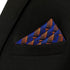 S&W SHLAX&WING Ties for Men Blue Copper Matching Pocket Square Only...