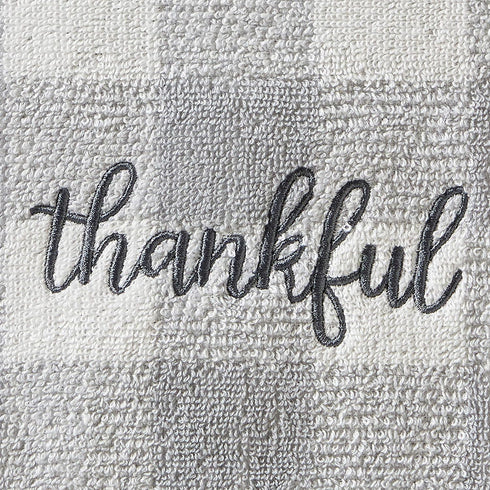 SKL Home by Saturday Knight Ltd. Thankful Plaid Hand Towel (2-Pack), Gray...
