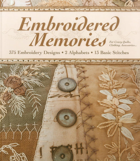 Embroidered Memories: 375 Embroidery Designs • 2 Alphabets • 13 Basic Stitches • For Crazy Quilts, Clothing, Accessories.........