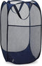 Handy Laundry Collapsible Mesh Foldable Hamper 14" x 14' x 24" Navy Blue...