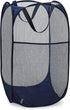 Handy Laundry Collapsible Mesh Foldable Hamper 14" x 14' x 24" Navy Blue...