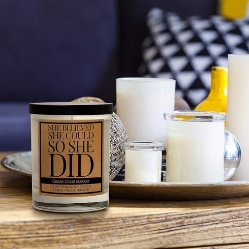 She Believed She Could So She Did, Best Friend, Friendship Gifts for Women, Birthday Gifts for Friends Female, Going Away Gifts, Funny Gifts for F...