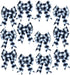 Iconikal Black Gingham Decorative Bows, 5 x 7 inches (White Buffalo Plaid) 12-Pack...