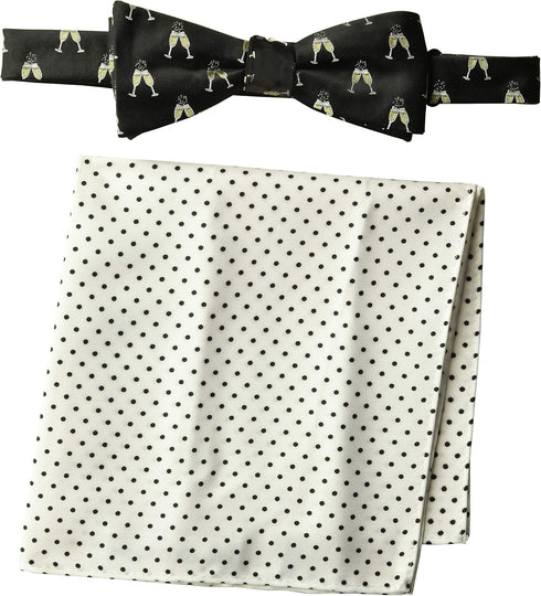 Knotty & Nice Men's Fancy Dress Bowtie Set, Black, One Size...