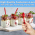 Extra Long, Sturdy Red 8in Premium Sundae Spoons 50ct. Heavy Duty Disposable Plastic Utensils for Ice Cream, Milkshakes, Tea and Floats. Best Stir...