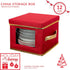 Simplify Holiday Salad Plate Dinnerware Storage Box | 9.45 Inch | Christmas China | 12 Felt Dividers | Tableware Setting | Red...