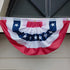 USA American Flag Fan Bunting 3x1.5fts Outdoor US Flag Decor Bunting Flag Bunting American Flag Porch Bunting American Flag Swag Bunting-July 4th-...
