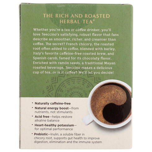 Teeccino French Roast Herbal Tea - Rich & Roasted Herbal Tea That’s Caffeine Free & Prebiotic for Natural Energy, Coffee Alternative, 10 Tea Bags...