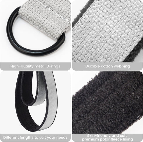 2PCS Pilates Strap, Pilates Double Loop Strap, Comfortable Enhanced Thickness, Fitness D-Ring Double Loop Strap, Pilates Equipment D-Ring Strap, H...