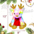 Cuteoy White Reindeer LED Musical Stuffed Animal Light-up Singing Plush Elf Adjustable Volume Lullaby Plushies Birthday Christmas Toy Gifts for Ki...