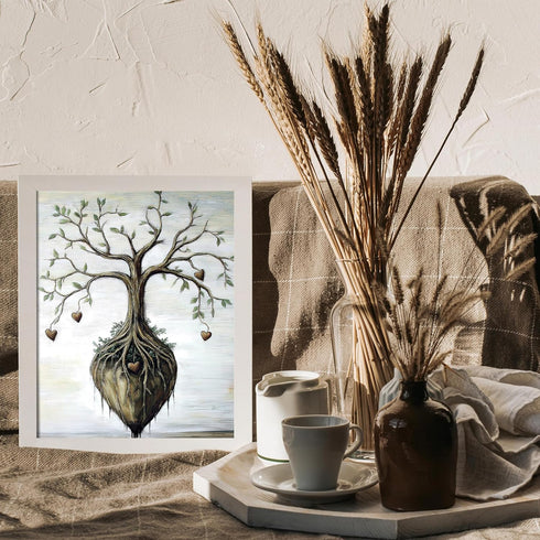 Posterizer 1 pcs-love grows here-heart forest-Valentine's day inspired -3-Romantic Art-Holiday Poster -Gift for Couples boyfriend girlfriend Husba...