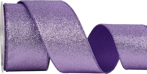 Lavender Glitter Wired Ribbon 2.5 Inch x 10 Yard Purple Easter Wired Ribbon for Wreaths and Bows, Crafts and Floral Supply, Lilac Spring Ribbon, S...