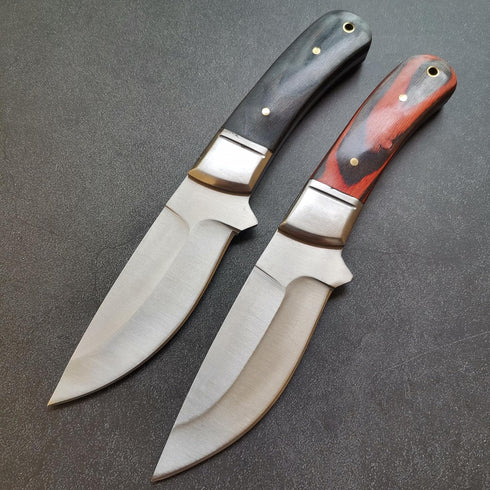 DOOM BLADE 8.27" Fixed Blade Hunting Knife with Sheath,Survival Knife,Bowie Knives,440C Stainless Steel Blade with Wood handle,Multifunction,Full ...