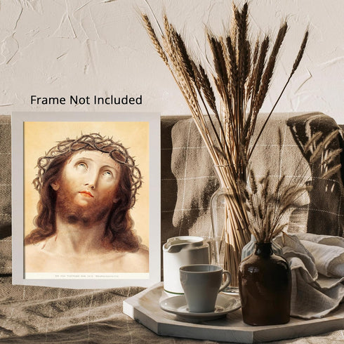 Posterizer 1 pcs-Head of Christ aesthetic stipple engraving poster-Religious Posters-Gifts for Christians -Decor for Church, Sunday School Classro...