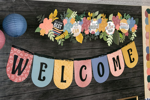 Teacher Created Resources Wonderfully Wild Welcome Bunting Bulletin Board (TCR6677)...