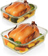 Razab 4 Pc (2700ML/ 91 Oz & 1520ML/ 51 Oz) Airtight Large Glass Food Storage Containers with Lids - BPA Free, Leak Proof Meal Prep Containers (2 C...
