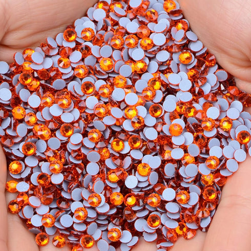 300 Pcs FYGEM Hot Fix Iron Rhinestones DIY Jewelry Making with Picking Pen (Orange, SS30)...