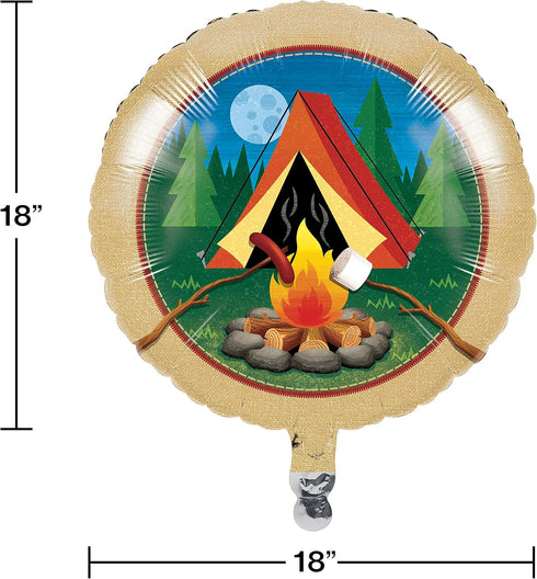 Creative Converting 10Count Metallic Round Balloons, Camp Out...