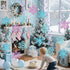 Snowflake Hanging Swirls Decorations, Winter Party Hanging Ceiling Streamers Purple Blue White Glitter Snowflakes Garland for Winter Wonderland Ba...