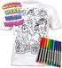 Splat Planet Colour-in Unicorn T-Shirt with 10 Non-Toxic Washable Magic Pens - Colour Your Own, Colour-in and Wash Out T-Shirt, Reusable Colouring...
