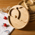 Suction Plates for Baby & Toddler, Bamboo Divided Platter Feeding Dishes with Silicone Fork& Spoon, All-Natural Baby Food Plate Stays for Baby-Led...