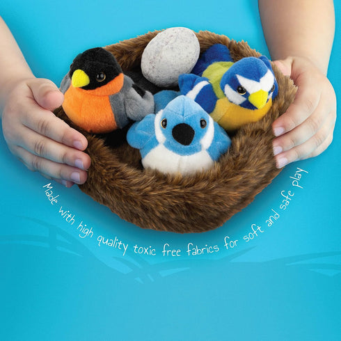 Bird Toys – Cute Stuffed Animal Bird Nest for Kids – Plush Toy with Birds, Egg, Nest – Stimulating Plush Bird Nest for Creative Play...