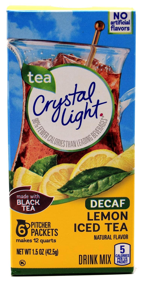 Crystal Light Lemon Decaf Iced Tea Natural Flavor Drink Mix, 12-Quart Canister (Pack of 2)...