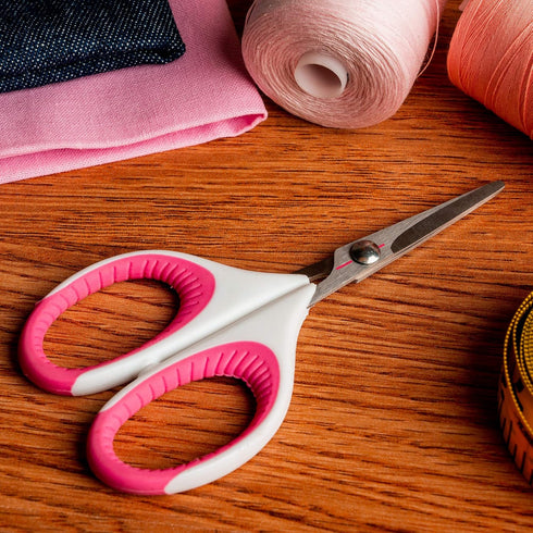 SINGER 07190 4-Inch Craft Scissors with Pink and White Comfort Grip, ,...