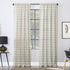 Clean Window Twill Stripe Anti-Dust Allergy/Pet Friendly Anti-Dust Sheer Curtain Panel, 52" x 84", Gray...