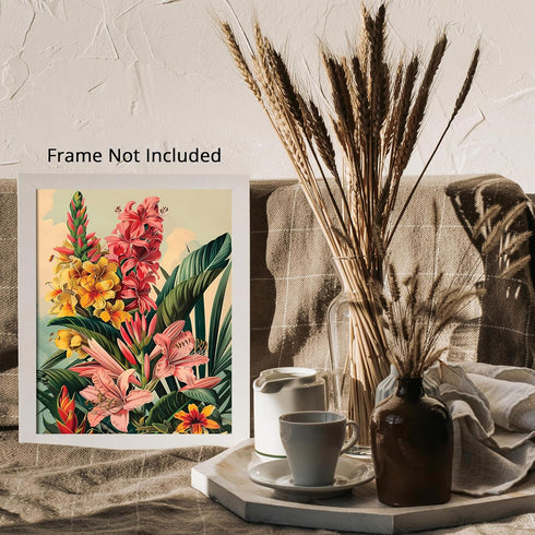 Posterizer 1 pcs-lush unique natural flowers in the wild-Floral & Botanical Art-Abstract & Modern Art-Decor for Home & Office- UNFRAMED Wall Art...