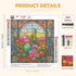 EOBROMD Stained Glass Flower Diamond Art Painting Kits for Adults, 5D Diamond Art Painting Kits for Beginners, DIY Paint Picture with Full Drill D...