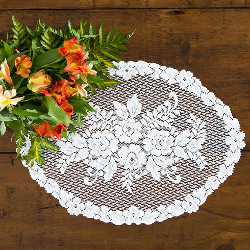 Heritage Lace Victorian Rose 13x20 White Placemat (Set of 4)...